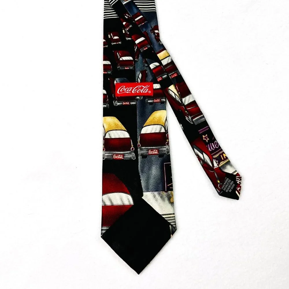 Vintage Official Coca-Cola Neck Tie Drive-In Movie Collectible Tie